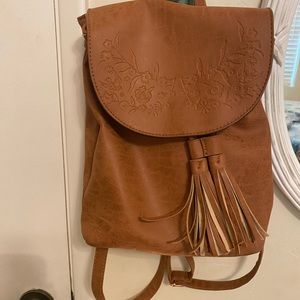 Faux Leather Backpack